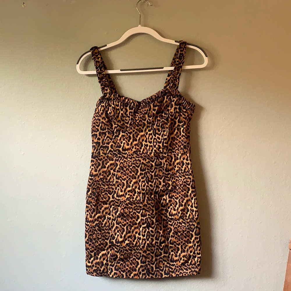 Zara Cheetah Print Mini Dress Size Small